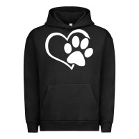 Pigment Black dog dad mom puppy shirt love dogs paw print heart women men  shirt Urban Hoodie - artisFamous