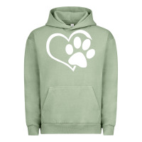 Pigment Oil Green dog dad mom puppy shirt love dogs paw print heart women men  shirt Urban Hoodie - artisFamous