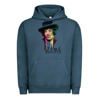Pigment Midnight Navy jimi hendrix Urban Hoodie - artisFamous