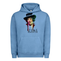 Pigment Pebble Blue jimi hendrix Urban Hoodie - artisFamous