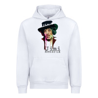 White jimi hendrix Urban Hoodie - artisFamous