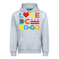 Heather Grey love dc gogo Urban Hoodie - artisFamous