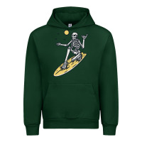 Forest Green Surfing Urban Hoodie - artisFamous