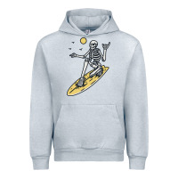 Heather Grey Surfing Urban Hoodie - artisFamous