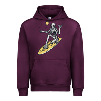 Mauve Wine Surfing Urban Hoodie - artisFamous