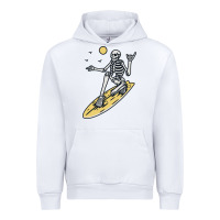 White Surfing Urban Hoodie - artisFamous