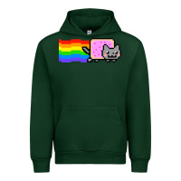 Forest Green Nyan Cat Urban Hoodie - artisFamous