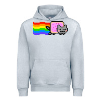 Heather Grey Nyan Cat Urban Hoodie - artisFamous