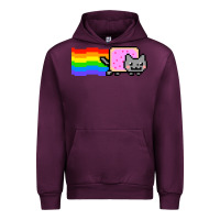 Mauve Wine Nyan Cat Urban Hoodie - artisFamous