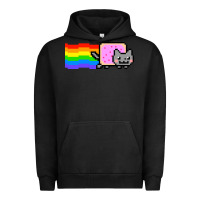 Pigment Black Nyan Cat Urban Hoodie - artisFamous