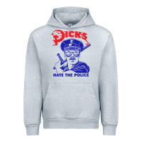 Heather Grey Dicks Hate The Police Urban Hoodie - artisFamous