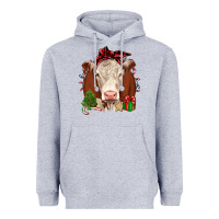 Heather Grey Christmas Hereford Heavyweight Hoodie - JahusDesignShop