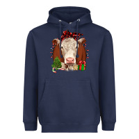 Navy Christmas Hereford Heavyweight Hoodie - JahusDesignShop