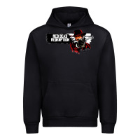 Black Red Dead Redemption 2 Red Moon Cowboy Urban Hoodie - artisFamous