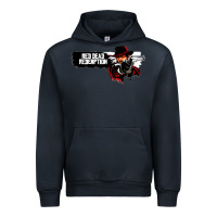 Navy Red Dead Redemption 2 Red Moon Cowboy Urban Hoodie - artisFamous