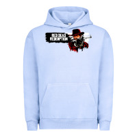 Pigment Grape Ice Red Dead Redemption 2 Red Moon Cowboy Urban Hoodie - artisFamous