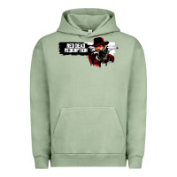 Pigment Oil Green Red Dead Redemption 2 Red Moon Cowboy Urban Hoodie - artisFamous