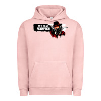 Pigment Salmon Red Dead Redemption 2 Red Moon Cowboy Urban Hoodie - artisFamous