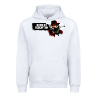 White Red Dead Redemption 2 Red Moon Cowboy Urban Hoodie - artisFamous