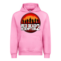 Fuchsia Pink Red Dead Redemption 2 Red Moon Cowboy Urban Hoodie - artisFamous
