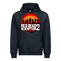 Navy Red Dead Redemption 2 Red Moon Cowboy Urban Hoodie - artisFamous