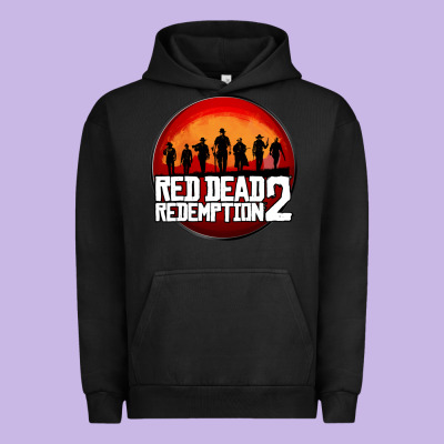 Red Dead Redemption 2 Red Moon Cowboy Urban Hoodie Designed By Artisfamous