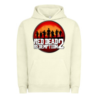 Pigment Pistachio Red Dead Redemption 2 Red Moon Cowboy Urban Hoodie - artisFamous