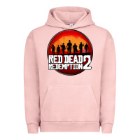Pigment Salmon Red Dead Redemption 2 Red Moon Cowboy Urban Hoodie - artisFamous