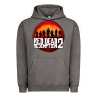 Pigment Tornado Red Dead Redemption 2 Red Moon Cowboy Urban Hoodie - artisFamous