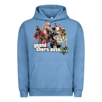 Pigment Pebble Blue Grand Theft Auto Urban Hoodie - artisFamous