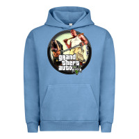 Pigment Pebble Blue Grand Theft Auto Urban Hoodie - artisFamous