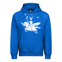 Cobalt alien riding unicorn  cool ufo cowboy Urban Hoodie - artisFamous