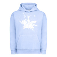 Pigment Grape Ice alien riding unicorn  cool ufo cowboy Urban Hoodie - artisFamous
