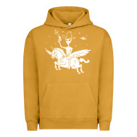 Pigment Peanut Butter alien riding unicorn  cool ufo cowboy Urban Hoodie - artisFamous