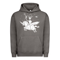 Alien Riding Unicorn  Cool Ufo Cowboy Urban Hoodie | Teevron