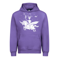 Tulip alien riding unicorn  cool ufo cowboy Urban Hoodie - artisFamous