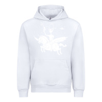 White alien riding unicorn  cool ufo cowboy Urban Hoodie - artisFamous