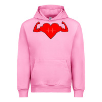 Fuchsia Pink Healthy Heart Urban Hoodie - artisFamous