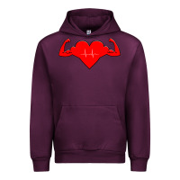Mauve Wine Healthy Heart Urban Hoodie - artisFamous