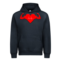Navy Healthy Heart Urban Hoodie - artisFamous