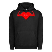 Pigment Black Healthy Heart Urban Hoodie - artisFamous