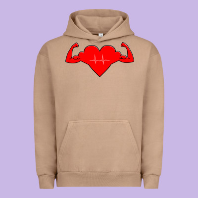 Healthy Heart Urban Hoodie Designed By Artisfamous