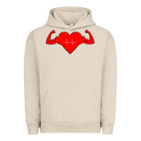 Pigment French Oak Healthy Heart Urban Hoodie - artisFamous