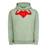 Pigment Oil Green Healthy Heart Urban Hoodie - artisFamous