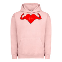 Pigment Salmon Healthy Heart Urban Hoodie - artisFamous