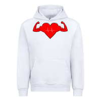 White Healthy Heart Urban Hoodie - artisFamous