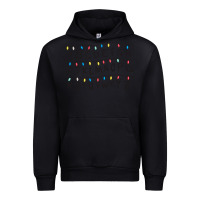 Black Stranger Lights Alphabet Urban Hoodie - artisFamous