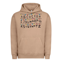 Pigment Burro Stranger Lights Alphabet Urban Hoodie - artisFamous