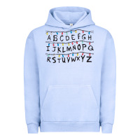 Pigment Grape Ice Stranger Lights Alphabet Urban Hoodie - artisFamous