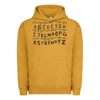 Pigment Peanut Butter Stranger Lights Alphabet Urban Hoodie - artisFamous
